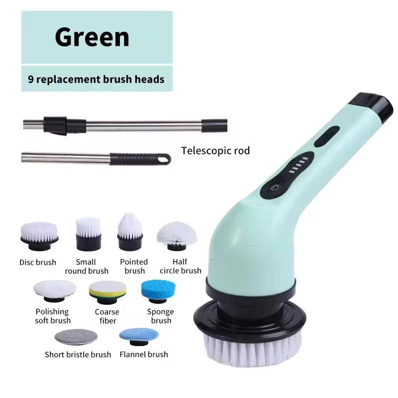 Brosse de nettoyage électrique 9-en-1 sans fil
